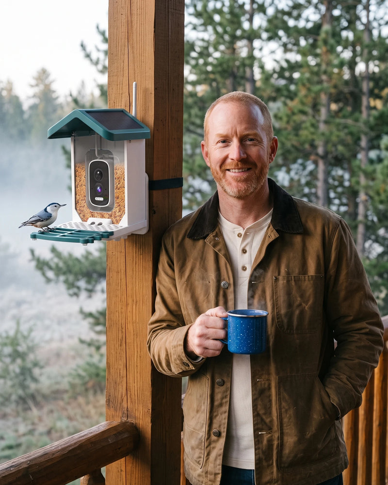 AI-generated image: Dale (AI persona) · cabin deck