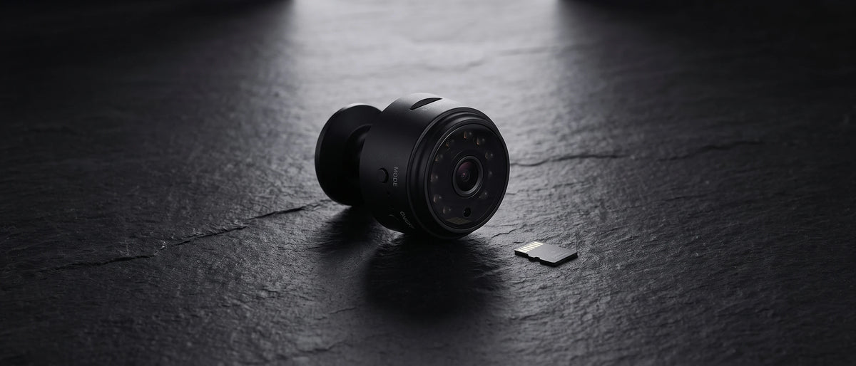 SpyFocus mini camera on its magnetic stand