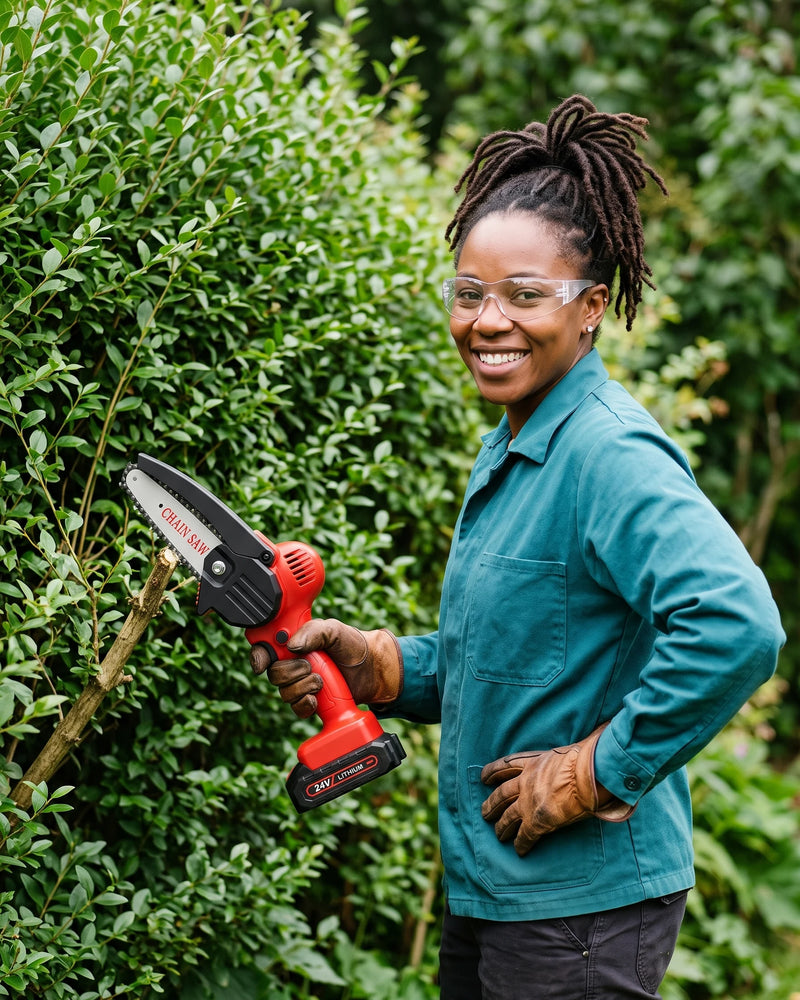 AI-generated image: Tanya (AI persona) · hedge and shrubs